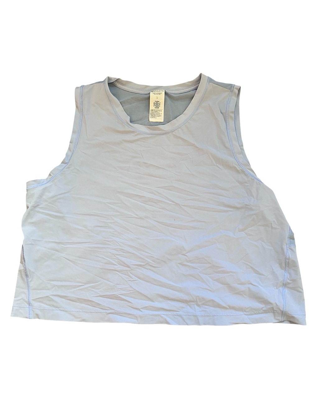 Athleta Light Blue Crop Workout Tank Large
